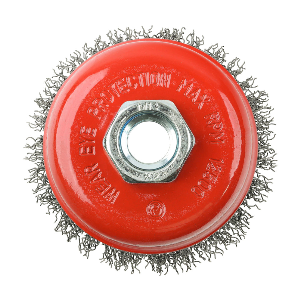 TIMCO Angle Grinder Cup Brush Crimped Steel Wire - 75mm - Image