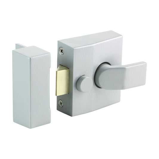TIMCO Narrow Style Nightlatch - Silver - 68 x 73mm - Image