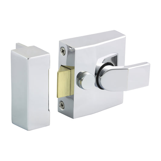 TIMCO Narrow Style Nightlatch - Chrome - 68 x 73mm - Image