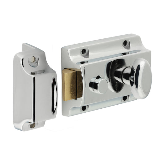 TIMCO Traditional Nightlatch - Chrome - 91 x 62mm - Image