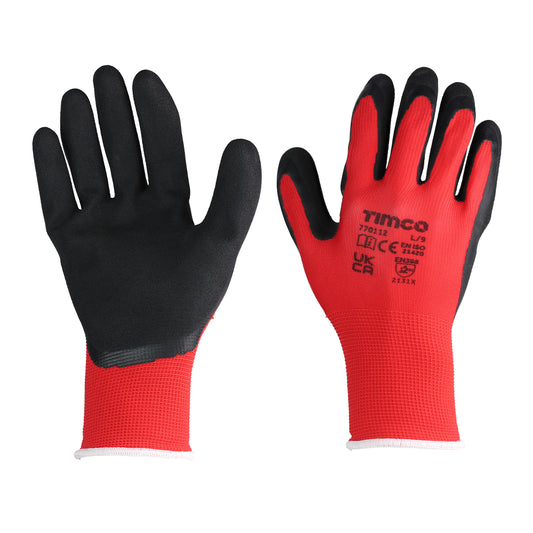 TIMCO Secure Grip Smooth Nitrile Foam Coated Polyester Gloves Multi-Pack - Large - Image