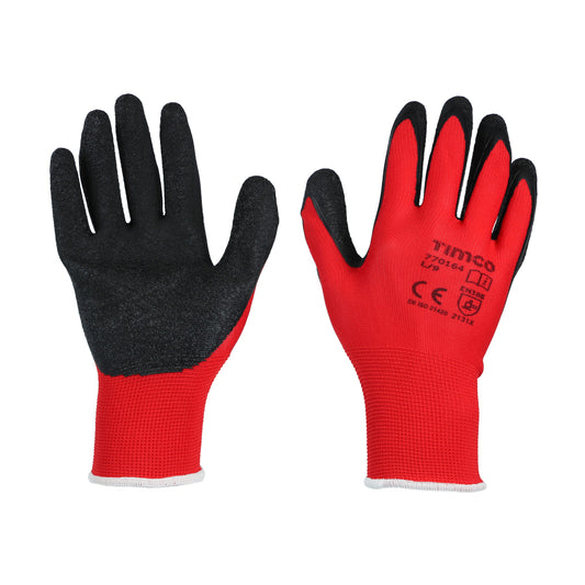 TIMCO Light Grip Glove Crinkle Latex Coated Polyester Gloves - Large - Image