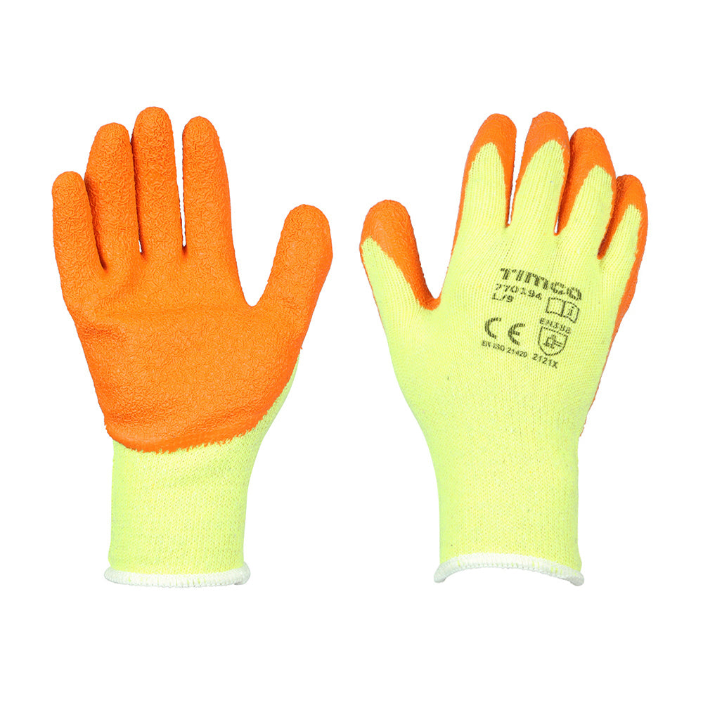 TIMCO Eco Grip Crinkle Latex Coated Polycotton Gloves - Large - Image