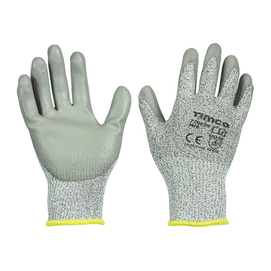 TIMCO Medium Cut PU Coated HPPE Fibre with Glass Fibre Gloves - Medium - Image
