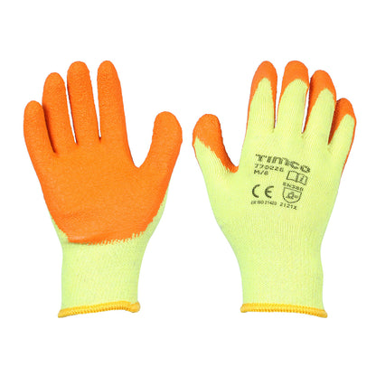 TIMCO Eco Grip Crinkle Latex Coated Polycotton Gloves - Medium - Image