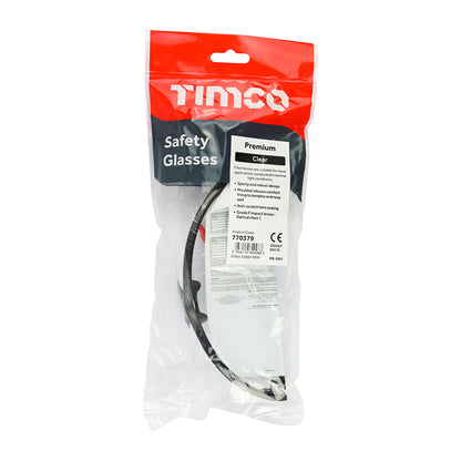 TIMCO Premium Safety Glasses Clear - One Size - Image