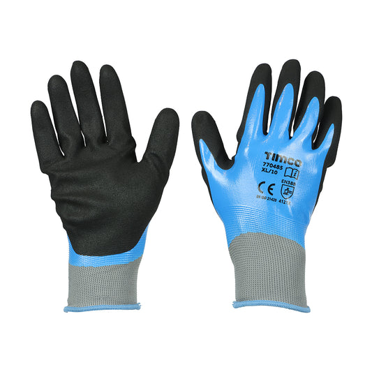 TIMCO Waterproof Grip Sandy Nitrile Foam Coated Polyester Gloves - X Large - Image