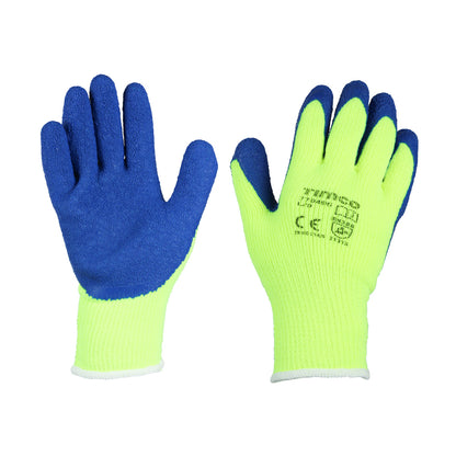 TIMCO Warm Grip Crinkle Latex Coated Polyester Gloves - Large - Image