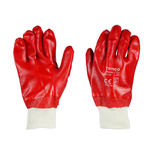 TIMCO PVC Grip PVC Coated Cotton Interlock Gloves - X Large - Image