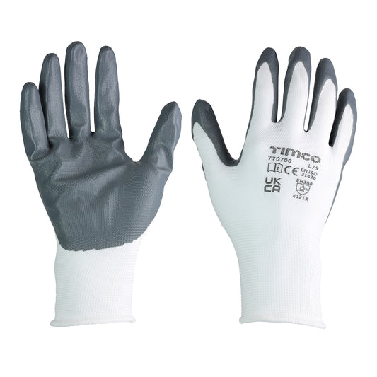 TIMCO Secure Grip Smooth Nitrile Foam Coated Polyester Gloves Multi-Pack - Large - Image