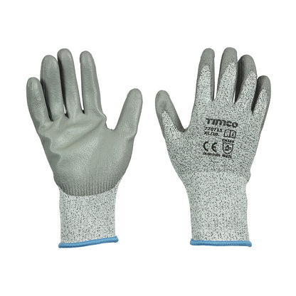TIMCO Medium Cut PU Coated HPPE Fibre with Glass Fibre Gloves - X Large - Image