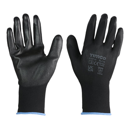 TIMCO Durable Grip PU Coated Polyester Gloves Multi-Pack - X Large - Image