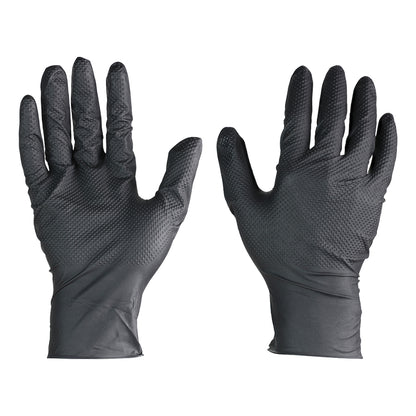 TIMCO Diamond textured disposable Nitrile Work Gloves Black - Medium - Image