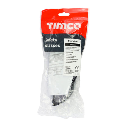 TIMCO Safety Glasses Smoke - One Size - Image