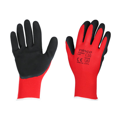 TIMCO Toughlight Grip Sandy Latex Coated Polyester Gloves - Large - Image