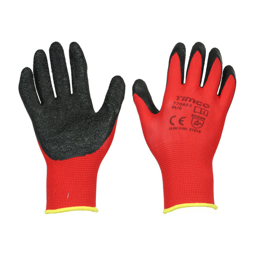TIMCO Light Grip Glove Crinkle Latex Coated Polyester Gloves - Medium - Image