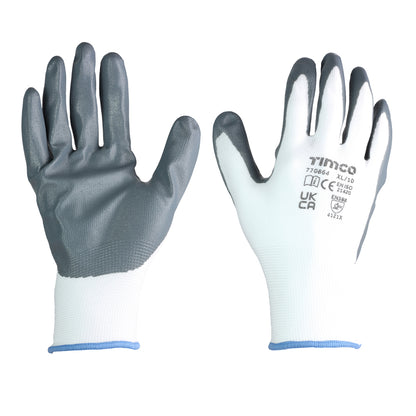 TIMCO Secure Grip Smooth Nitrile Foam Coated Polyester Gloves Multi-Pack - X Large - Image