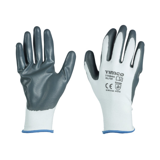 TIMCO Secure Grip Smooth Nitrile Foam Coated Polyester Gloves - X Large - Image