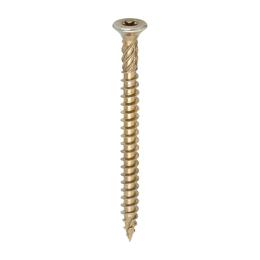 TIMCO C2 Clamp-Fix Multi-Purpose Premium Countersunk Gold Woodscrews - 8.0 x 100 - Image