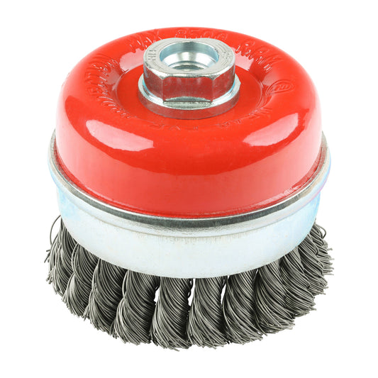 TIMCO Angle Grinder Cup Brush Twisted Knot Steel Wire - 80mm - Image