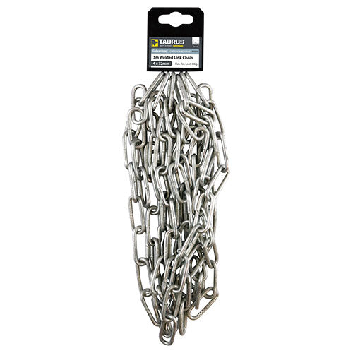 TIMCO Welded Link Chain Hot Dipped Galvanised - 8 x 52mm - Image