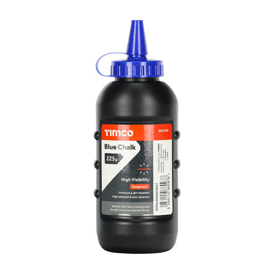 TIMCO Blue Chalk, Builders String Line, Surveyors Marker, Blue Powder - 225g - Image