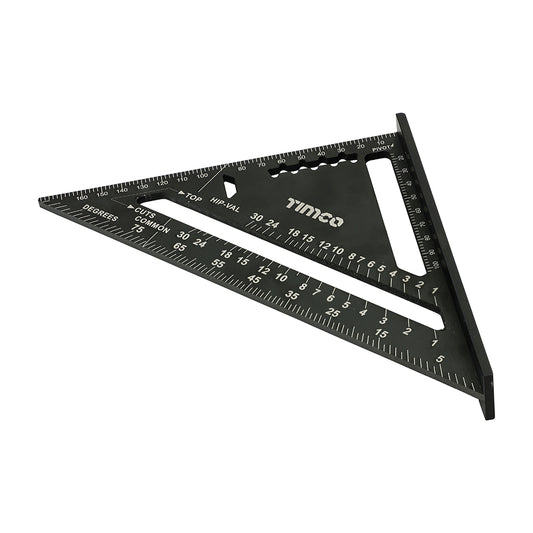TIMCO Rafter Square, Triangular Roofing Square, Presicion Roofing Measuring Tool, Aluminium Rafter Square - 180mm - Image