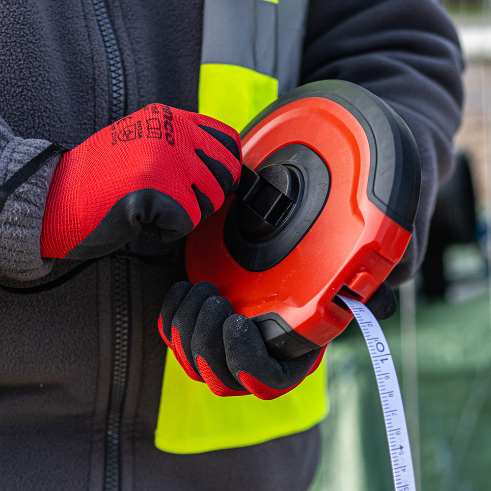 TIMCO Closed Reel Long Tape Measure, Surveyors Fibreglass - 30m / 100ft - Image