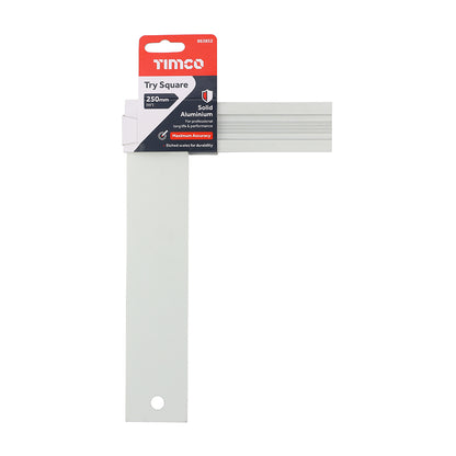 TIMCO Try Square, Engineers Precision Square, Carpentry Square - 10" / 250mm - Image