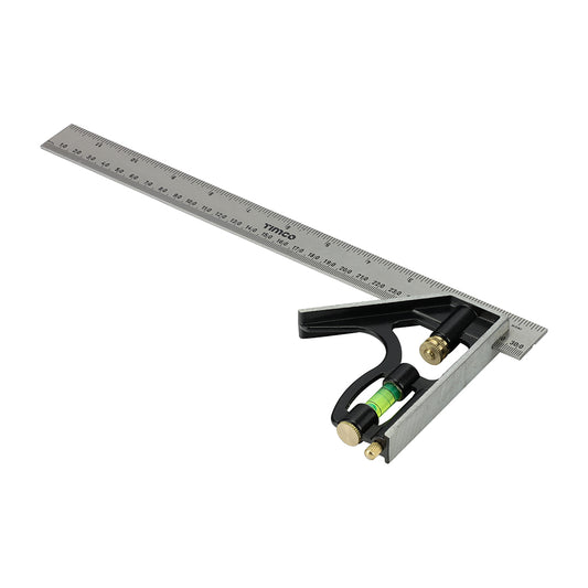 TIMCO Combination Square Set Square, Adjustable Carpentry Square - Image