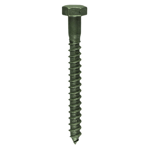TIMCO Coach Screws Hex Head Green Exterior - 8.0 x 75