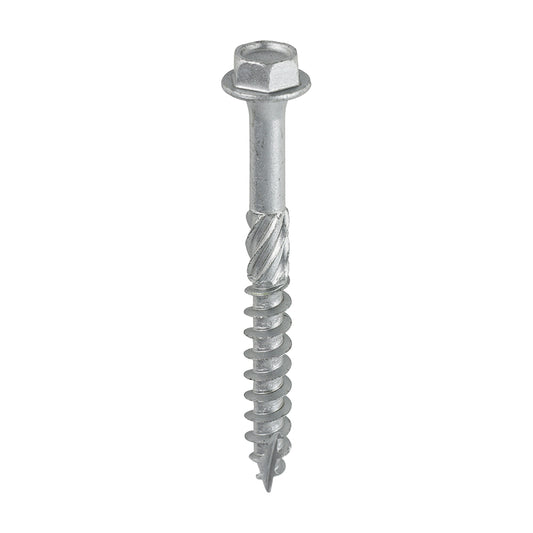 TIMCO Heavy Duty Timber Screws Hex Flange Head Exterior Silver - 8.0 x 75 - Image