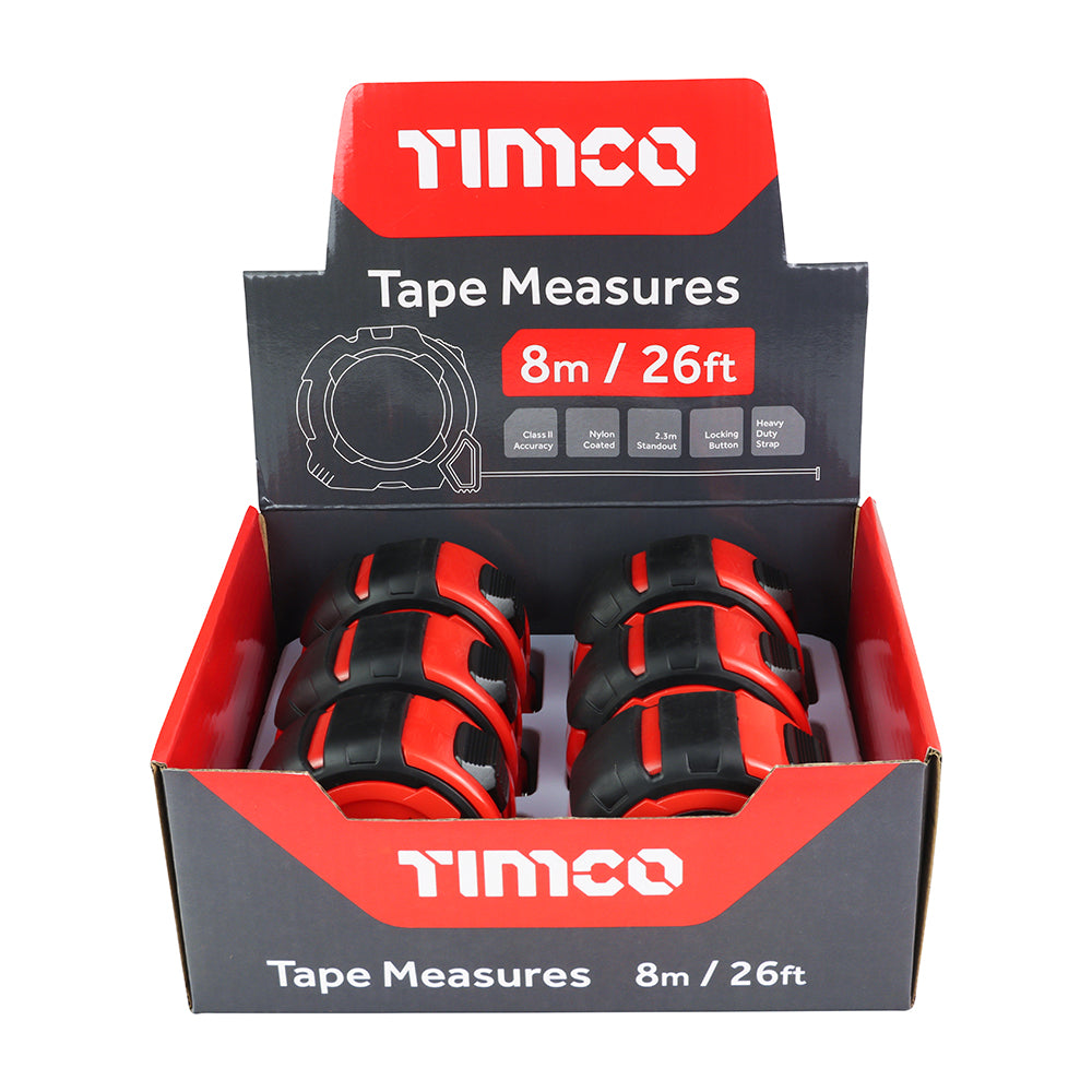 TIMCO Tape Measure - 8m/26ft x 25mm - Image