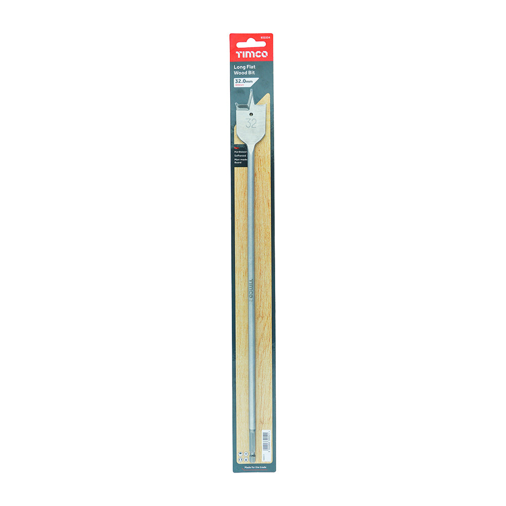 TIMCO Long Flat Wood Bit - 32.0 x 400 - Image