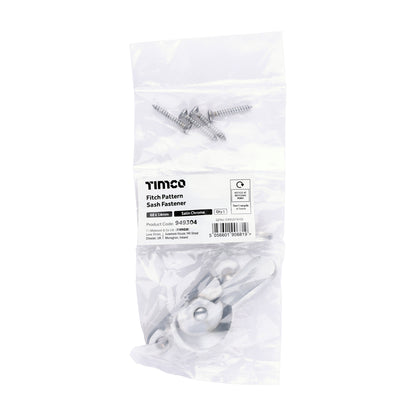 TIMCO Fitch Pattern Sash Fastener - Satin Chrome - 68 x 14mm - Image