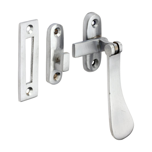 TIMCO Hook & Mortice Plate Casement Fastener - Satin Chrome - 54 x 19mm - Image