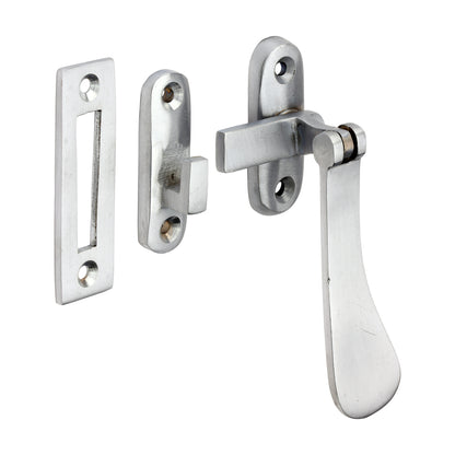 TIMCO Hook & Mortice Plate Casement Fastener - Satin Chrome - 54 x 19mm - Image