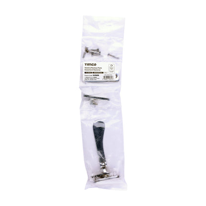 TIMCO Hook & Mortice Plate Casement Fastener - Polished Chrome - 54 x 19mm - Image