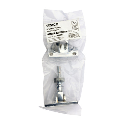 TIMCO Brighton Pattern Sash Fastener - Polished Chrome - 57 x 22mm - Image