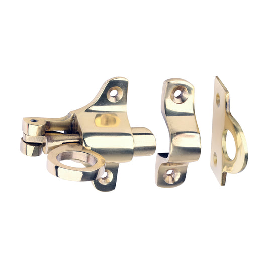 TIMCO Fanlight Catch - Polished Brass - 50 x 60mm - Image