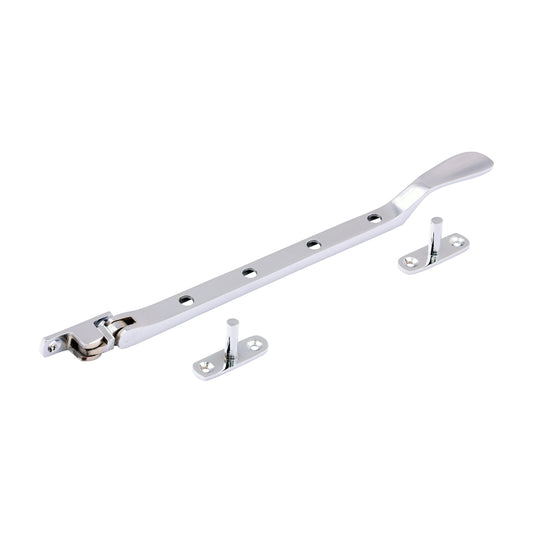 TIMCO Victorian Pattern Casement Stay - Polished Chrome - 240mm - Image