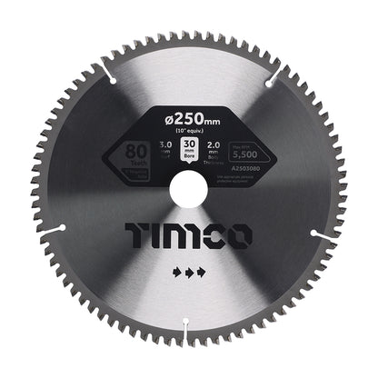 TIMCO -5° Circular Saw Blade - 250 x 30 x 80T - Image