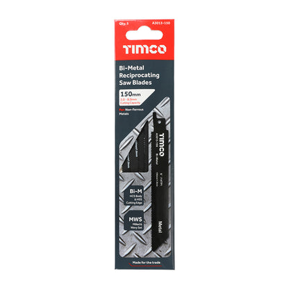 TIMCO Reciprocating Saw Blades Metal Cutting Bi-Metal - S922BF - Image
