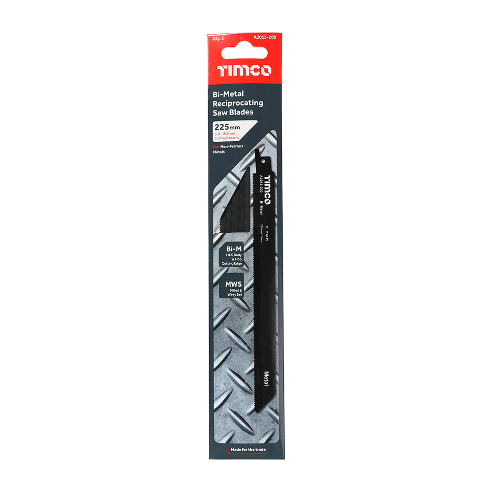 TIMCO Reciprocating Saw Blades Metal Cutting Bi-Metal - S1122BF - Image