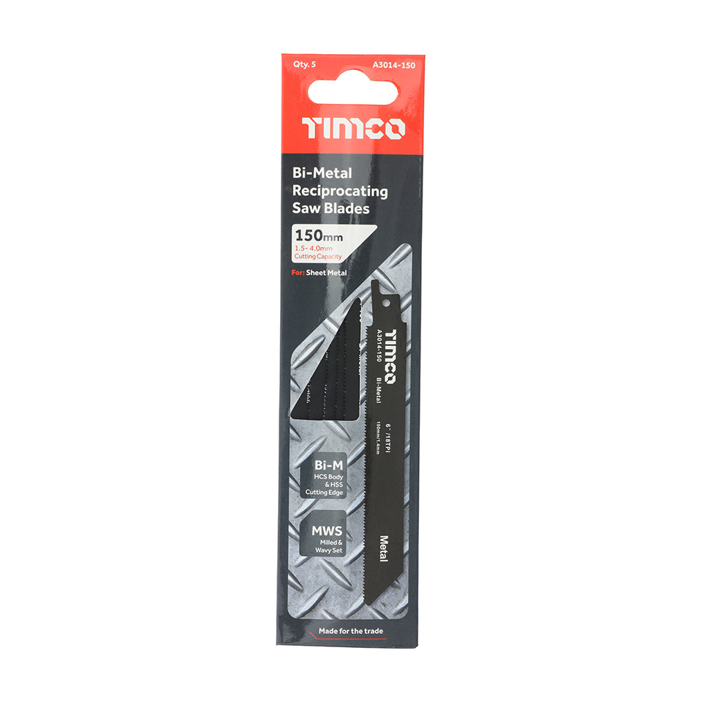 TIMCO Reciprocating Saw Blades Metal Cutting Bi-Metal - S922EF - Image
