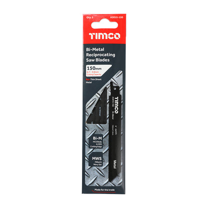 TIMCO Reciprocating Saw Blades Metal Cutting Bi-Metal - S922AF - Image