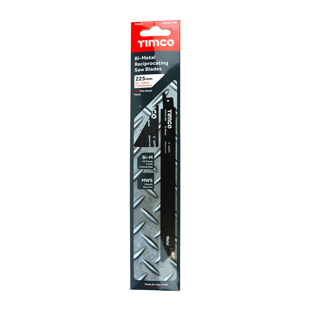 TIMCO Reciprocating Saw Blades Metal Cutting Bi-Metal - S1122AF - Image