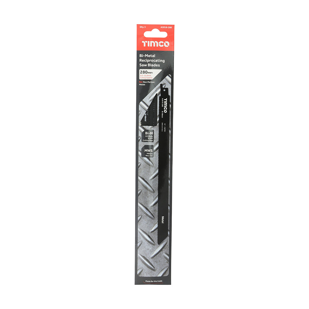 TIMCO Reciprocating Saw Blades Metal Cutting Bi-Metal - 280mm - Image