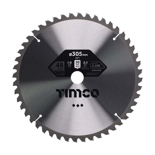 TIMCO -5° Circular Saw Blade - 305 x 30 x 48T - Image