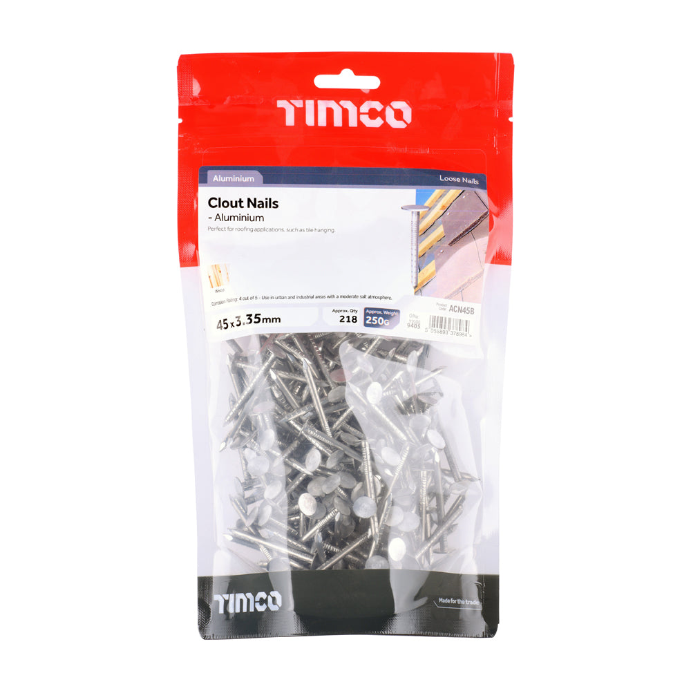 TIMCO Clout Nails Aluminium - 45 x 3.35 - Image